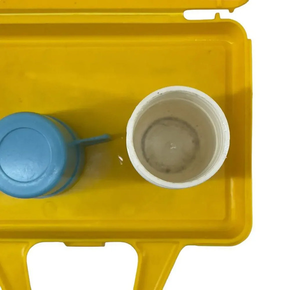 Fisher Price Play Mini Lunch Box Yellow Thermos 1979 ABC 638 Vintage - Picture 9 of 9